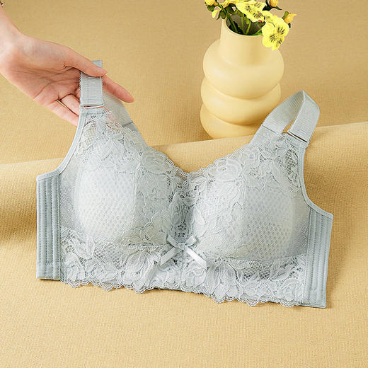 QC-W6195  夏季新品全罩大胸显小内衣女钢圈无薄款缩胸防下垂收副乳大（单件） 商品图1