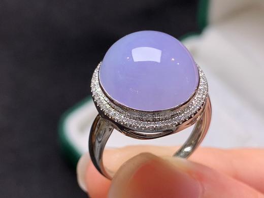 紫罗兰蛋面翡翠戒指 商品图1