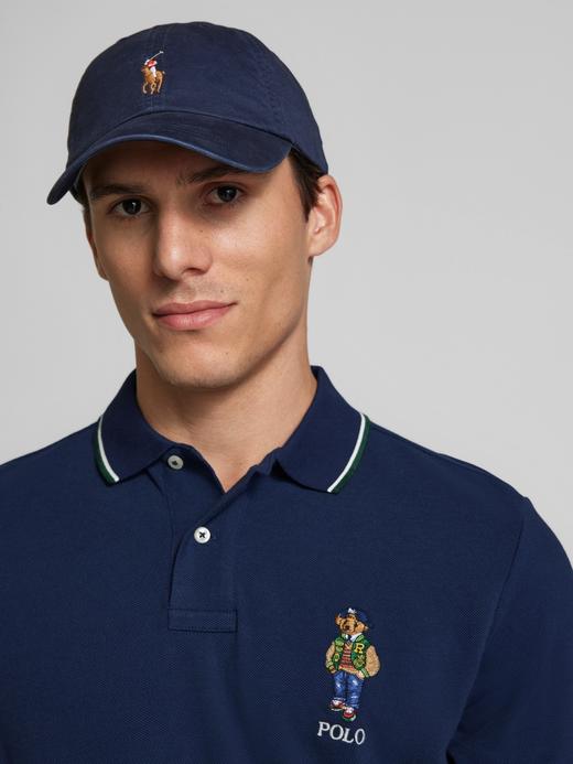 只剩蓝色勒 R.L 休闲小熊 丝光珠地翻领短袖POLO衫 TX460 商品图0