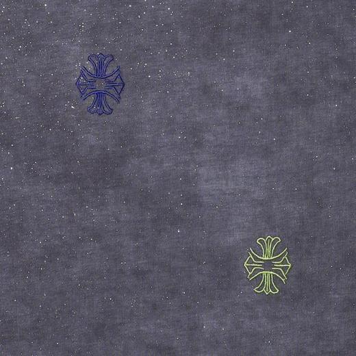 T3214夏季高级感新款韩系细闪彩色十字刺绣圆领短袖T恤百搭简约上衣 商品图2