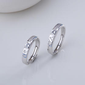 【宏艺珠宝】挚爱铭心情侣对戒·银s925戒指