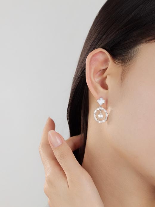 IIPO宜珠宜宝海棠纹新中式6-7mm 淡水珍珠925银镀金(礼盒装) 商品图5