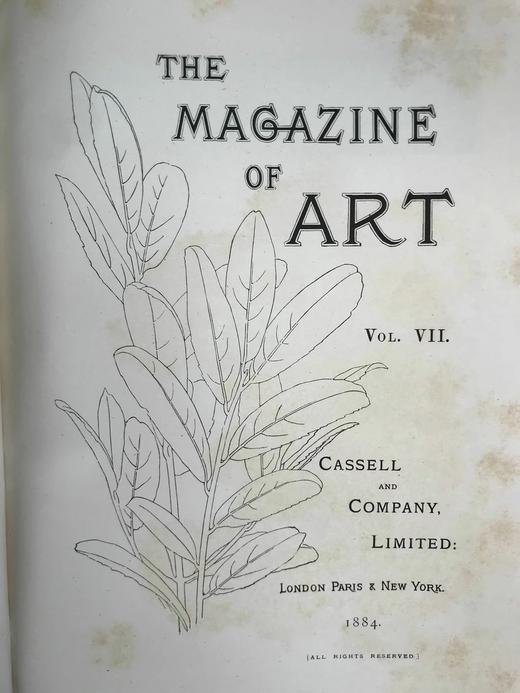 31*24cm！1884年 艺术杂志 数百幅插图 真皮精装大16开 商品图3