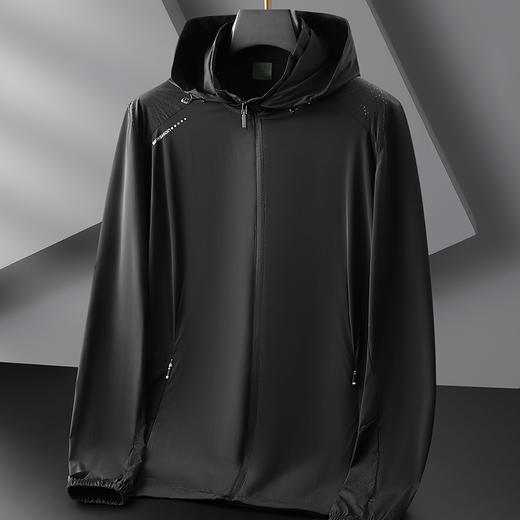 【防晒衣】【DWN】大依优型大码可拆卸帽外套高弹皮肤衣防晒外套男宽松加肥加大码上衣夹克薄款 商品图5