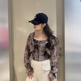 N流行花色两件套小衫（灰）夏季152080100321