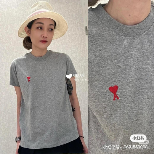 【5月6日 下午14:00 秒杀】返场 Ami纯棉 精梭棉 宽版 情侣T恤 商品图11