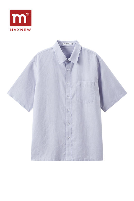 【衬衫】棉麻翻领短袖衬衫 1P2111302 商品图0