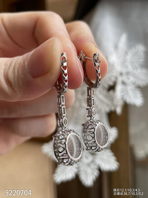 5220704，蛋面耳坠。具体价格微信咨询 商品图5