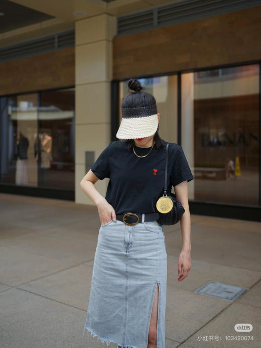 【5月6日 下午14:00 秒杀】返场 Ami纯棉 精梭棉 宽版 情侣T恤 商品图8