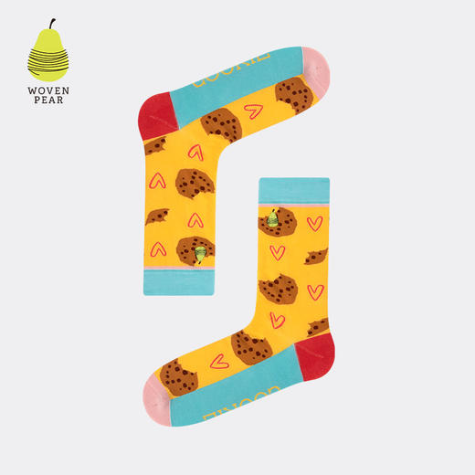 woven pear原创潮袜女中筒袜ins潮个性甜美雪花柔软透气女生长袜 商品图4