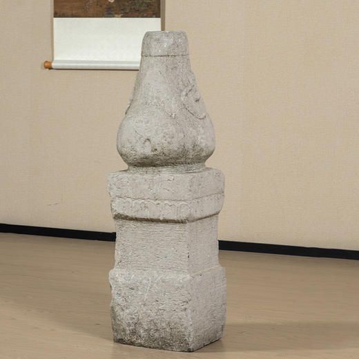 清	石雕环耳赏瓶柱形座 商品图4