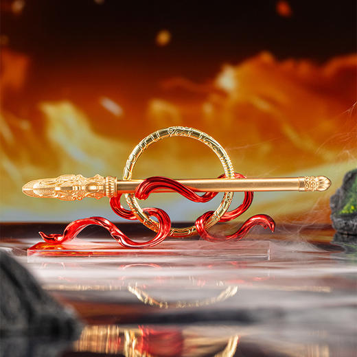 朱炳仁铜 一笔定乾坤 封神笔套装 尖枪乾坤圈混天绫哪吒摆件封神笔送人礼盒 商品图2