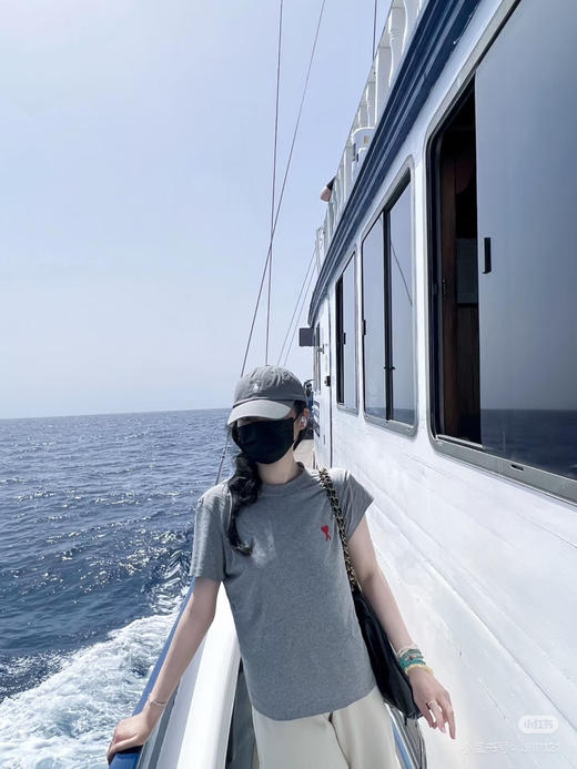 【5月6日 下午14:00 秒杀】返场 Ami纯棉 精梭棉 宽版 情侣T恤 商品图10