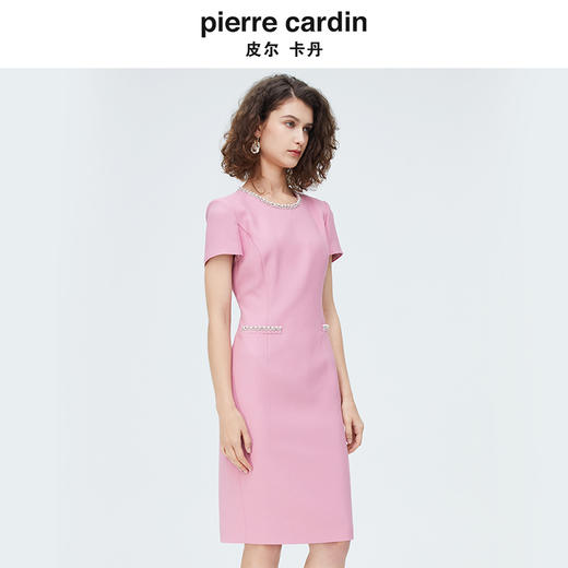 [皮尔卡丹女装]连衣裙都市绚烂烟花印花通勤收腰连衣裙 商品图1