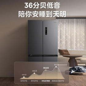 美的（Midea）478升十字对开门一级能效双变频风冷无霜家用大容量超薄电冰箱BCD-478WSPM(E)远山黛【专】