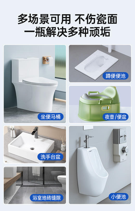【格瑞亚-马桶清洁凝胶】✅免刷洗，120秒瓦解污渍 ✅99.9%除菌率，高效清洁 ✅浓稠凝胶，持久挂壁-GRAREY 商品图12