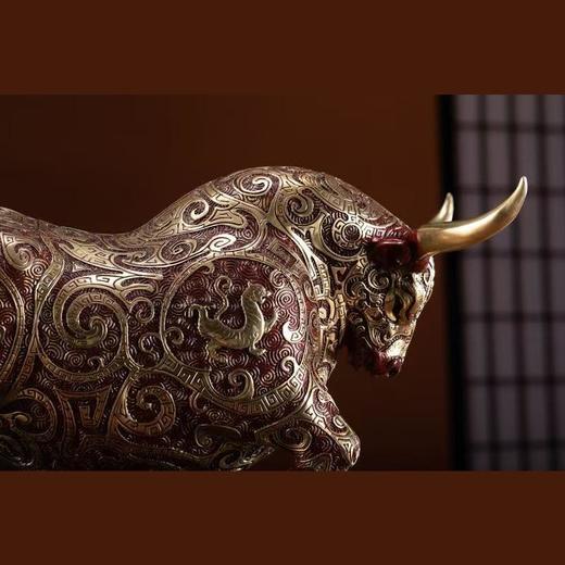 朱炳仁铜 四喜神牛 大师监制款 铜牛摆件 非遗铜雕家居商务礼品 商品图1