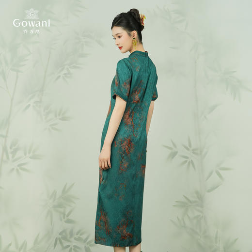 乔万尼真丝连衣裙新款19mm重磅气质旗袍款EM2E716 商品图4