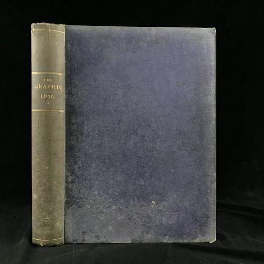 40*29.5cm！1915年 新闻画报合订本 约千余幅插图 漆布精装8开 商品图0