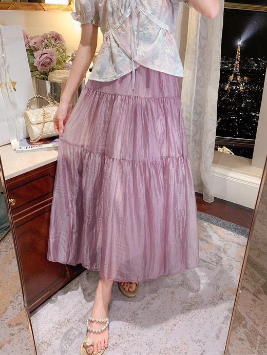 张心子【香雾氛围】氛围感温柔纱裙气质半身裙 U2504104 商品图9