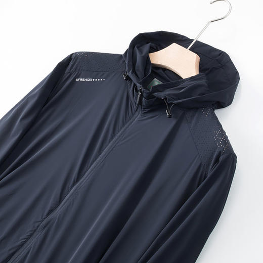 【防晒衣】【DWN】大依优型大码可拆卸帽外套高弹皮肤衣防晒外套男宽松加肥加大码上衣夹克薄款 商品图1