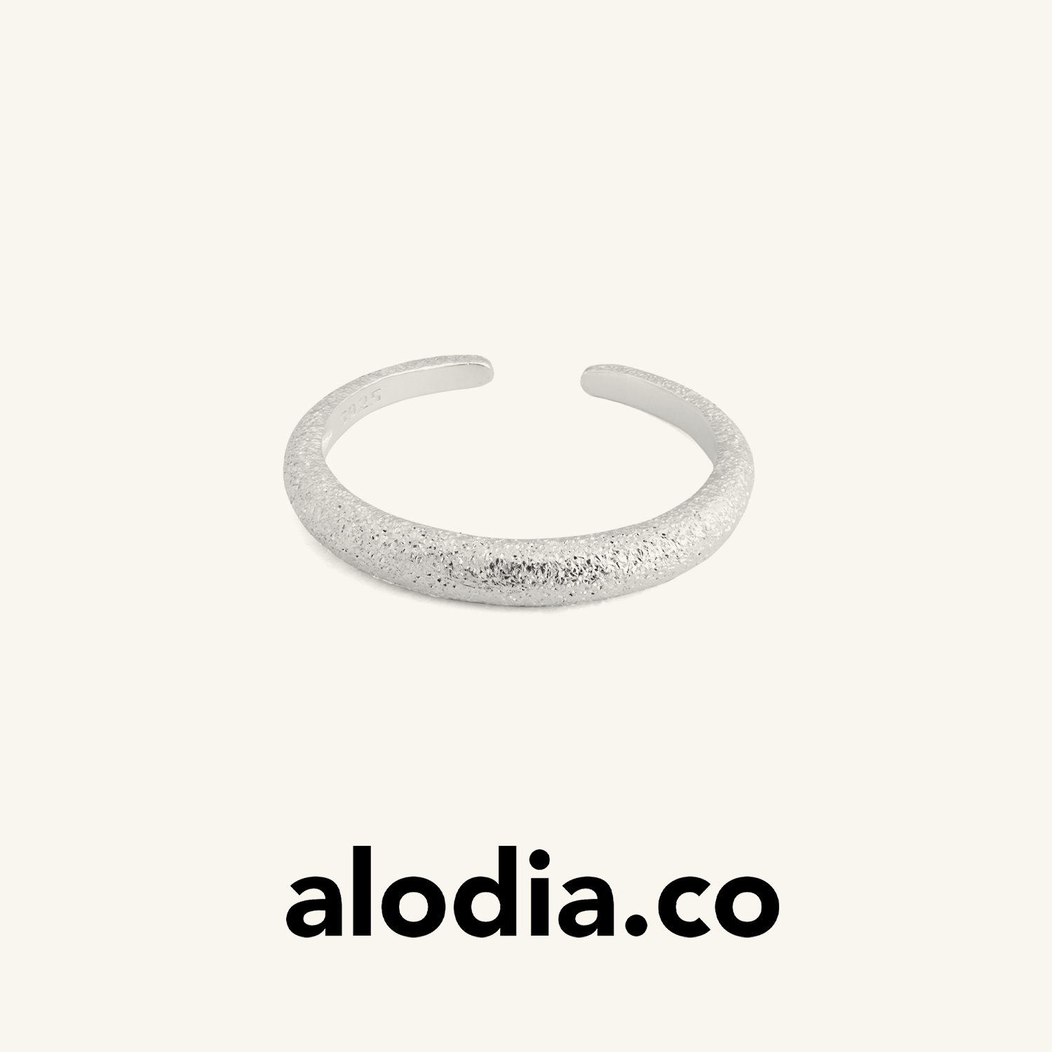 【于文文同款】alodia.co 品牌直发 溺星戒指 925银细闪砂工艺闪耀璀璨素圈开口可调节