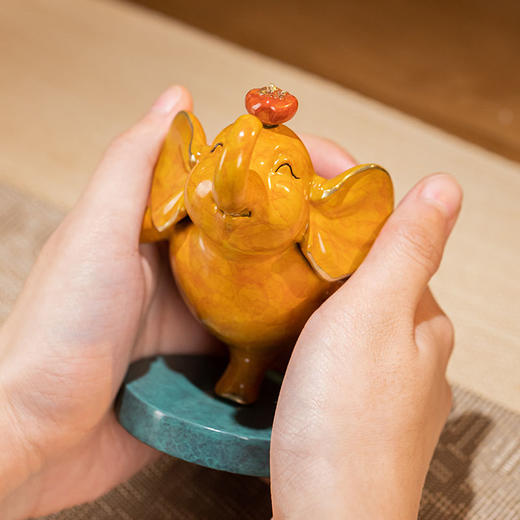 朱炳仁铜 贵人相助 心想事成 吉祥铜象摆件客厅办公书房桌面装饰礼品 商品图4