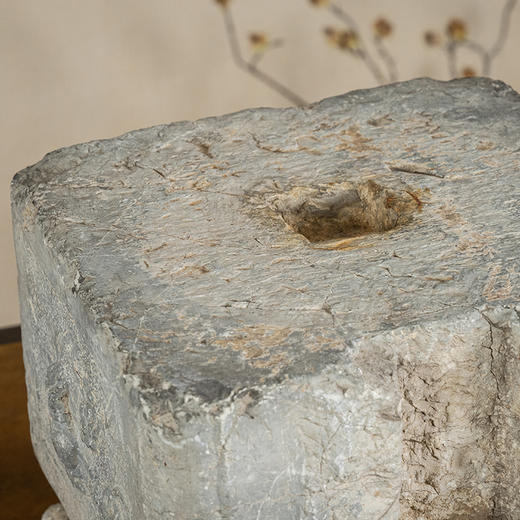 清	石雕鹤鹿同春博古清供图方形座 商品图3