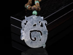 沉香+冰活跃翡翠复古龙挂件