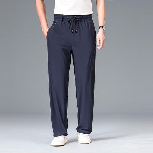 【DZP】大依优型大码男装冰丝休闲裤运动直筒加肥加大薄款裤子大号胖子 商品图1