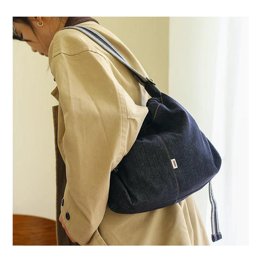 裁缝学苑AQ462日系复古牛仔斜挎单肩帆布包纸样女装大容量通勤托特包样板 商品图6