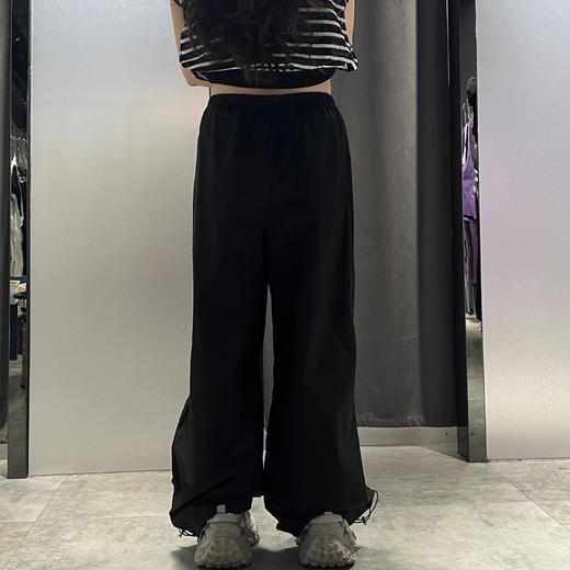 MZ松紧腰头抽绳休闲长裤（黑白）夏季952010160321 商品图1