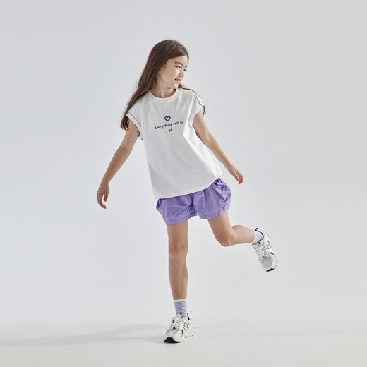 cicochild2025夏新款亲子中大女童小薄荷凉感抗菌连肩短袖T恤 商品图4