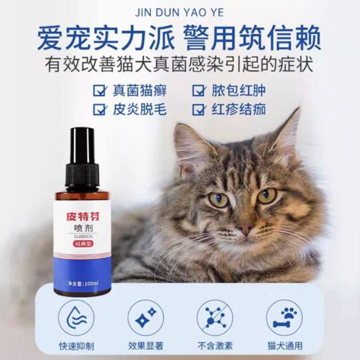 金盾皮特芬喷剂狗狗皮肤病猫藓猫咪真菌感染猫藓外用药专用药 商品图1