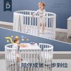 蒂爱婴儿床儿拼接大床新生小床宝宝bb小圆床多功能可移动实木摇篮 商品缩略图4