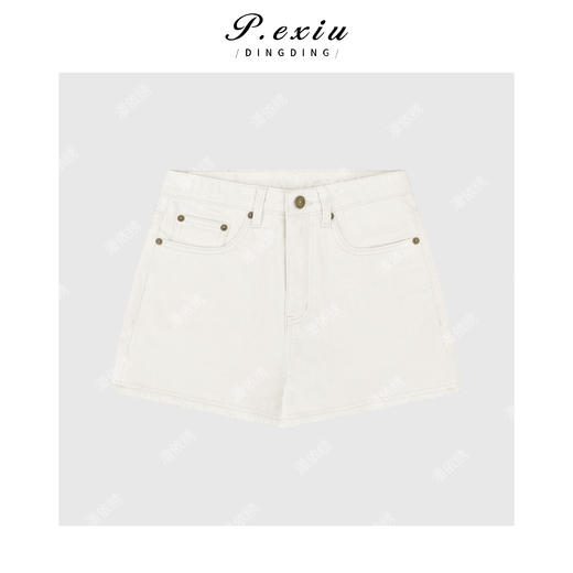 PanYiXiu/潘依绣100%棉舒适透气简约休闲牛仔短裤D6762 商品图1