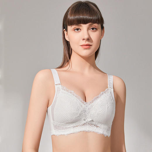 QC-W6195  夏季新品全罩大胸显小内衣女钢圈无薄款缩胸防下垂收副乳大（单件） 商品图2