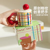 摩登主妇格纹马克杯带盖杯子陶瓷杯家用喝水杯办公室早餐杯冲泡杯 商品缩略图2