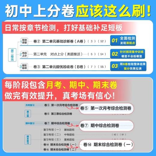 2025-2026初中上分卷九年级上下册语文数学英语物理化学生物政治历史地理期中期末试卷 商品图3