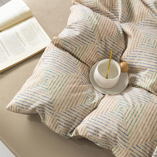 【分仓直发包邮】无印良品抗菌长绒棉四件套（几何秘境/秋波蓝）MJ-T2024-0296 商品图13