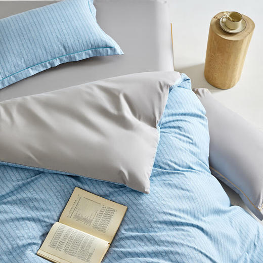 【分仓直发包邮】无印良品抗菌长绒棉四件套（几何秘境/秋波蓝）MJ-T2024-0296 商品图6