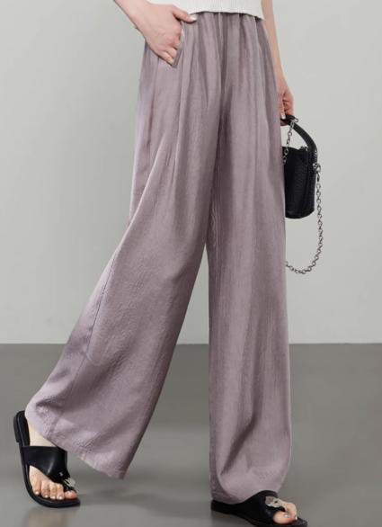 现货 臣禾	【醋酸裤】自在松弛松紧腰休闲裤	高腰垂坠JZ252060193 商品图8