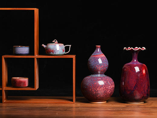 神钧宝瓷茶器&摆件，钧瓷现存最古老的窑口「周家造」出品，釉彩世无比 商品图0