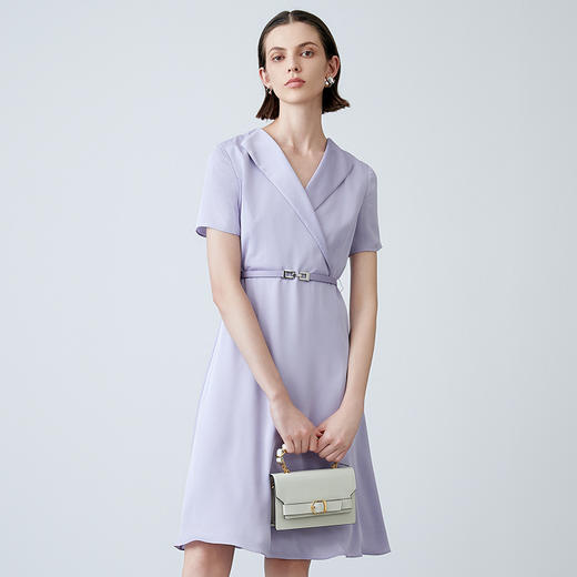 EITIE爱特爱夏季新款气质翻领通勤显瘦百搭连衣裙7807524 商品图2