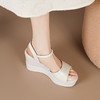 【预售5天】头层牛皮夏新款厚底沙滩坡跟女凉鞋高跟防水台舒适松糕鞋RLJR&D380 商品缩略图1
