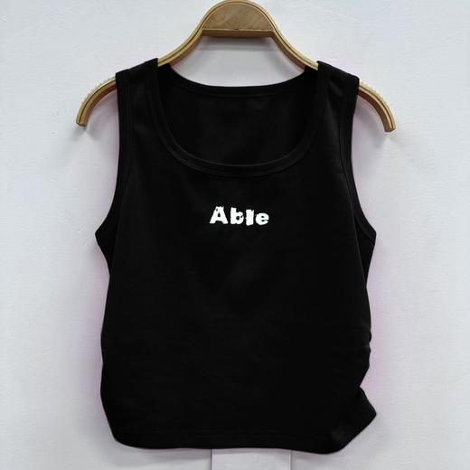 MZ字母休闲背心（黑白红绿）春季 951010030321 商品图0