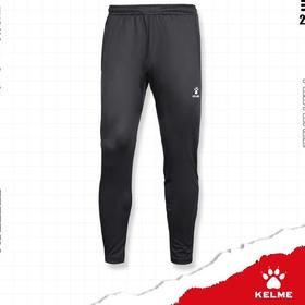 卡尔美（KELME）足球跑步紧身裤运动休闲拉链收腿裤长裤8261CK1013 黑色 8261CK1013-000