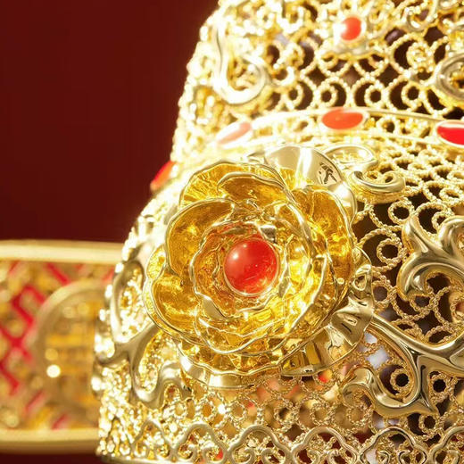 朱炳仁铜 连中三元状元帽 及第书房桌面摆件学生送礼高中毕业花丝 商品图3