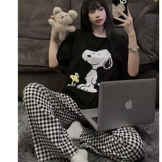 【YW】无忧购39元2件夏日宽松格子裤遛弯裤长裤(截单后7天发货) 商品图2