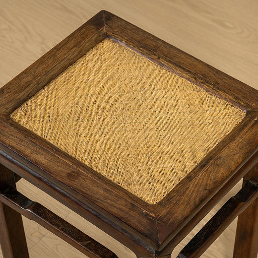 清	黄花梨束腰罗锅枨马蹄腿方凳 商品图4